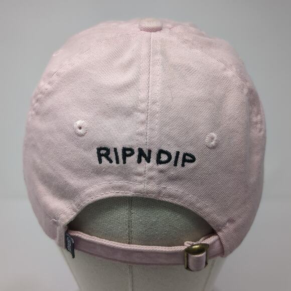 RIPNDIP Lord Nermal Slideback Hat Pink Embroidered Cat Logo Adjustable - Picture 6 of 9